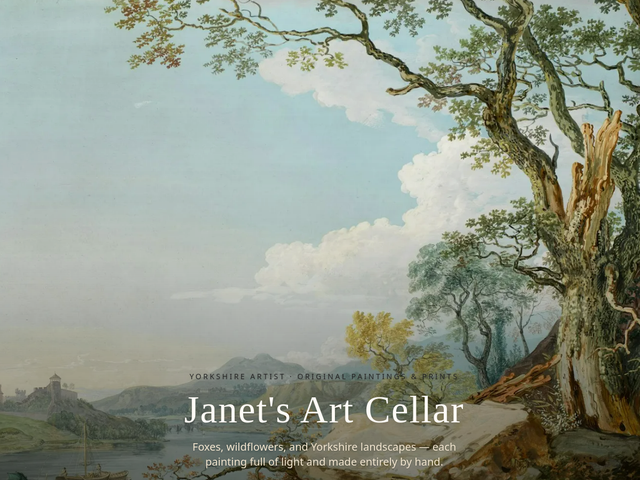 Homepage of Janet's Art Cellar, built by Dean Keating Co