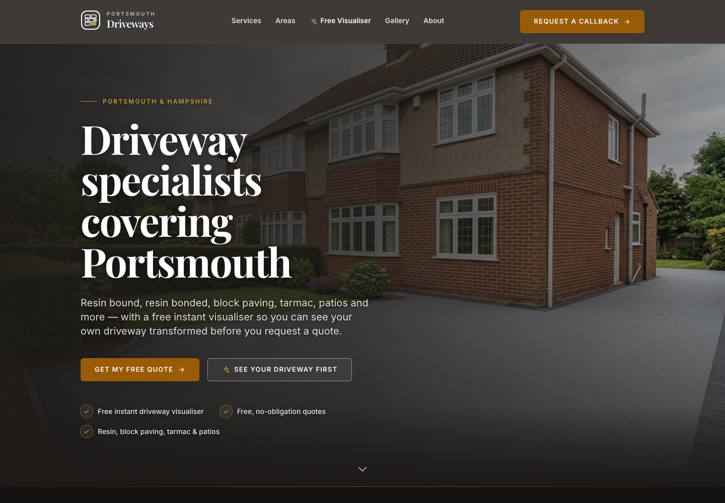 PortsmouthDriveways.com — One-of-One Driveway Website