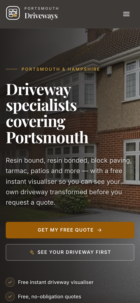 PortsmouthDriveways.com — One-of-One Driveway Website