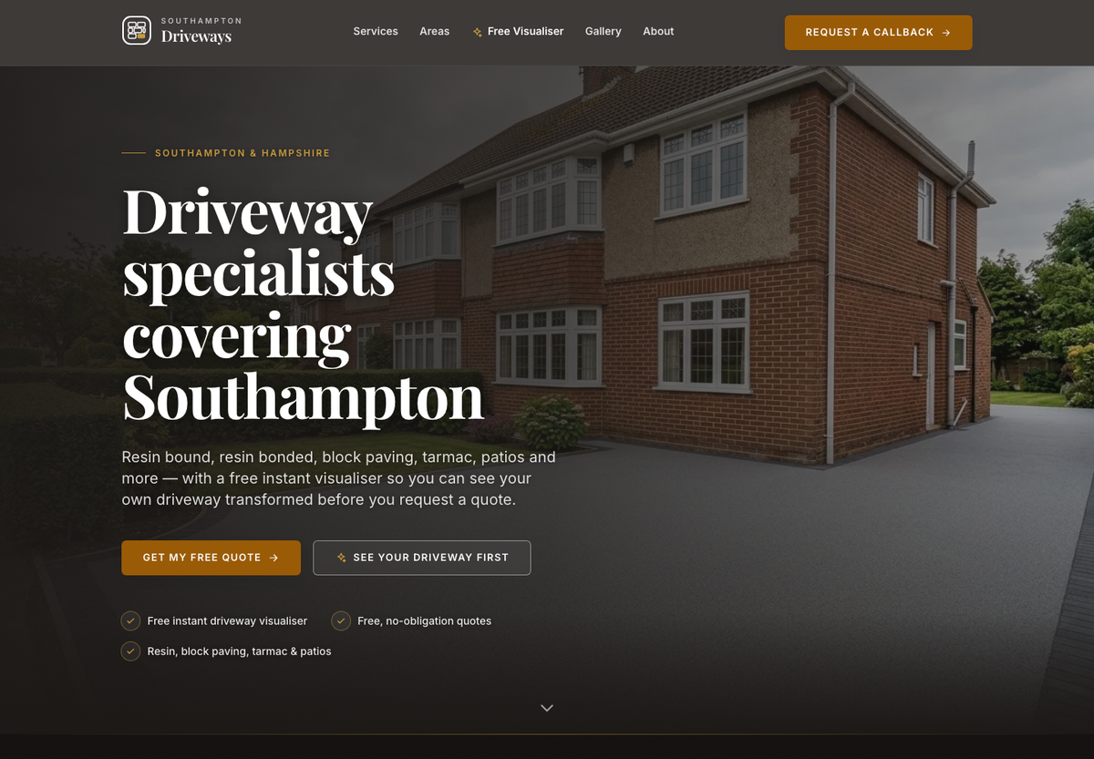 SouthamptonDriveways.com — One-of-One Driveway Website