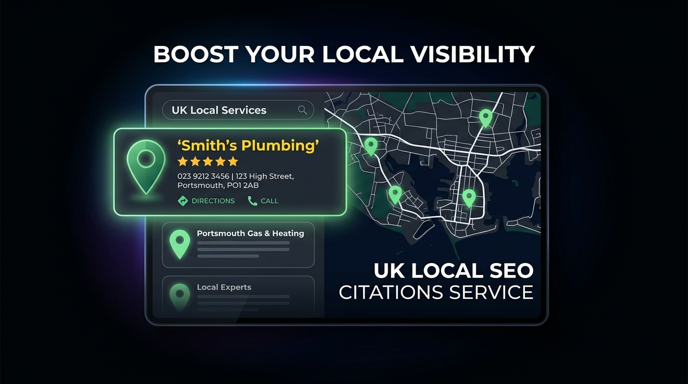 Google Maps local 3-pack showing a UK business ranked at the top